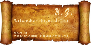 Maldacker Graciána névjegykártya
